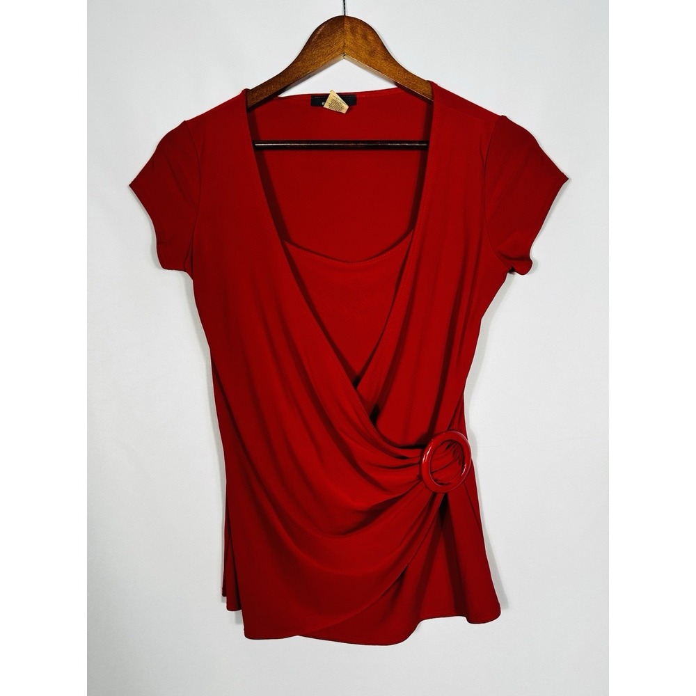 Vintage USA Babydoll Top O-Ring Size L Y2K Red Fairy Grunge Goth Whimsigoth Vamp